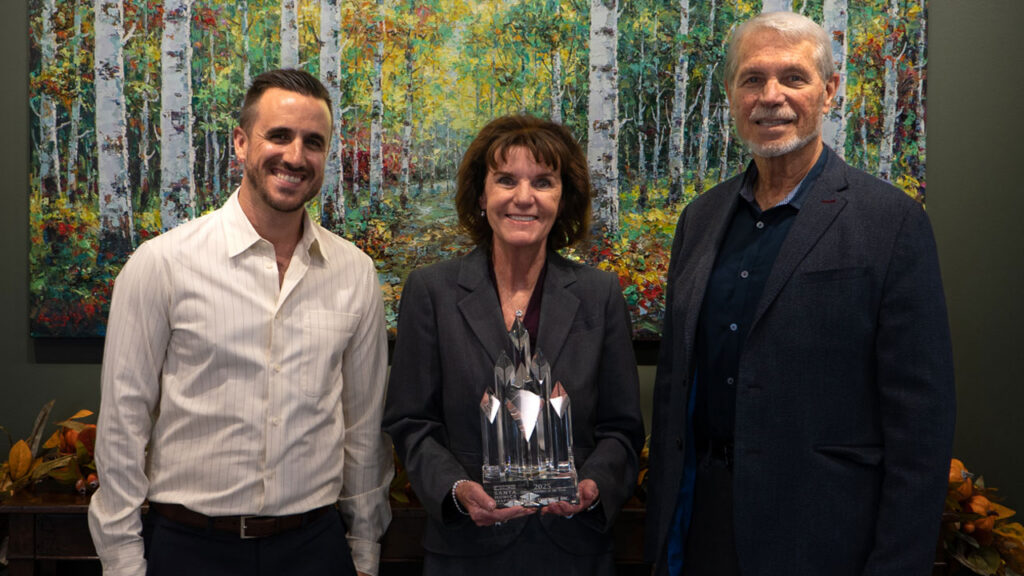 (L-R) Frankie Celano, VP of Enterprise Solutions, Santa Monica Seafood; Lisa Lawrence, President & CEO, Aspen Systems; and Roger O’Brien, President & CEO, Santa Monica Seafood. (Photo Credit: Santa Monica Seafood)
